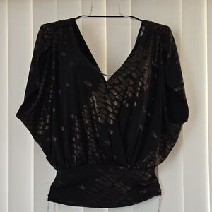 White House Black Market‎ Block Trail Foil Black Size XS